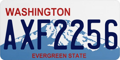 WA license plate AXF2256