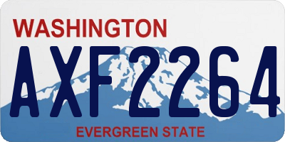 WA license plate AXF2264