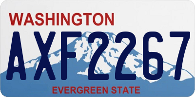 WA license plate AXF2267