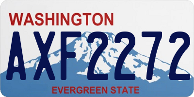 WA license plate AXF2272