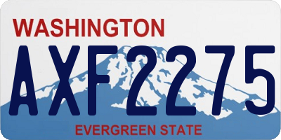 WA license plate AXF2275