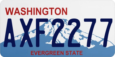 WA license plate AXF2277