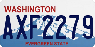 WA license plate AXF2279
