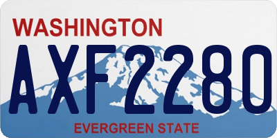 WA license plate AXF2280