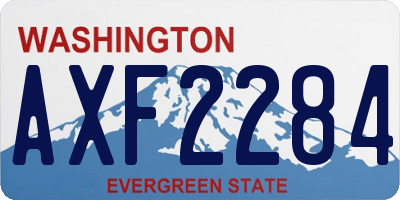 WA license plate AXF2284
