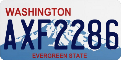 WA license plate AXF2286