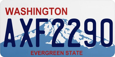 WA license plate AXF2290