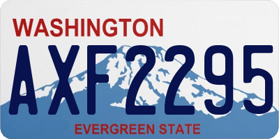 WA license plate AXF2295