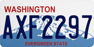 WA license plate AXF2297