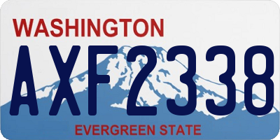WA license plate AXF2338