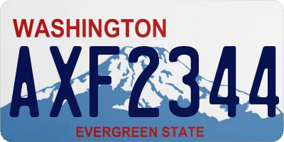 WA license plate AXF2344