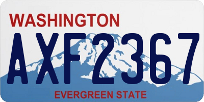 WA license plate AXF2367