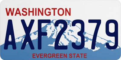 WA license plate AXF2379