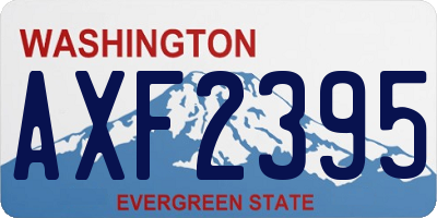 WA license plate AXF2395
