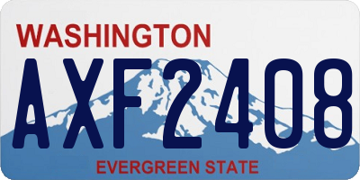 WA license plate AXF2408