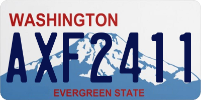 WA license plate AXF2411