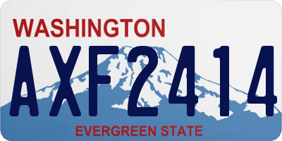 WA license plate AXF2414