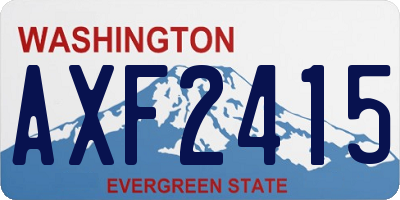 WA license plate AXF2415