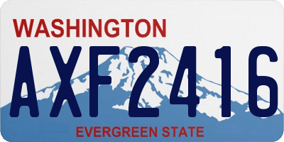 WA license plate AXF2416