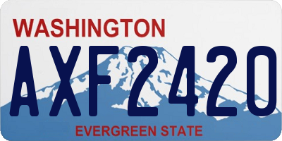 WA license plate AXF2420