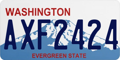 WA license plate AXF2424
