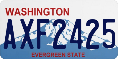 WA license plate AXF2425