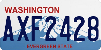 WA license plate AXF2428
