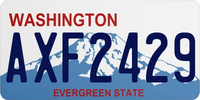WA license plate AXF2429