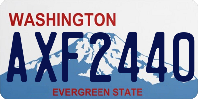 WA license plate AXF2440
