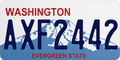 WA license plate AXF2442