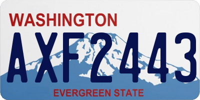 WA license plate AXF2443