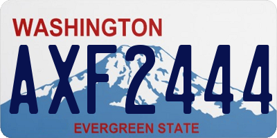 WA license plate AXF2444