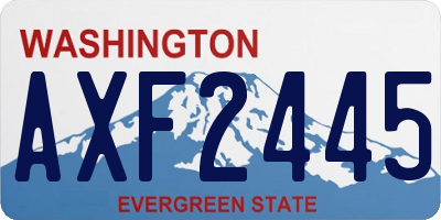 WA license plate AXF2445