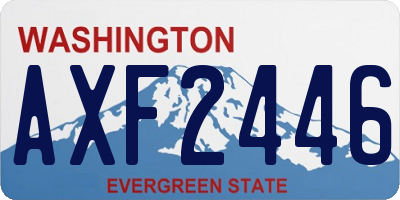 WA license plate AXF2446