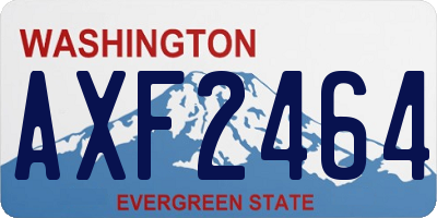 WA license plate AXF2464