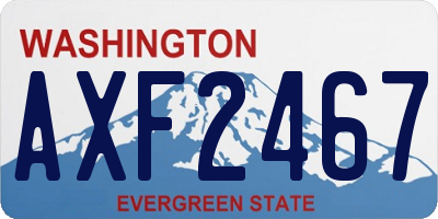 WA license plate AXF2467