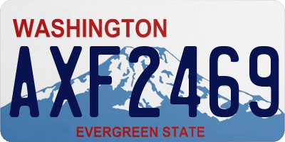 WA license plate AXF2469