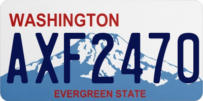 WA license plate AXF2470