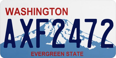 WA license plate AXF2472