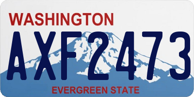WA license plate AXF2473
