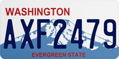WA license plate AXF2479
