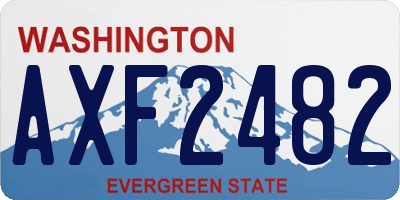 WA license plate AXF2482