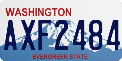WA license plate AXF2484