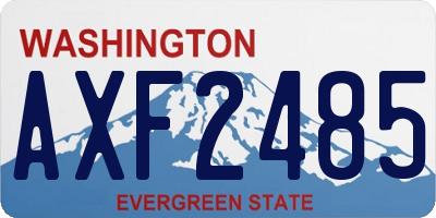 WA license plate AXF2485