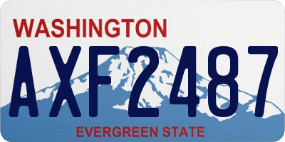 WA license plate AXF2487