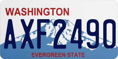 WA license plate AXF2490