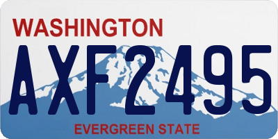 WA license plate AXF2495
