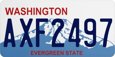 WA license plate AXF2497