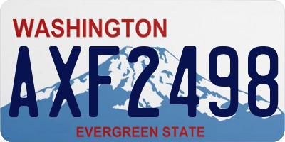 WA license plate AXF2498