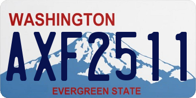 WA license plate AXF2511